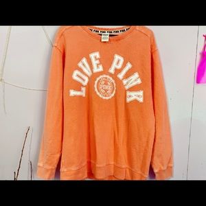 💕VS PINK Orange pullover sweater Large💕